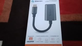 Adaptador Usbc a HDMI Marca Steren [upl. by Neeleuqcaj]