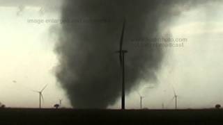 Tornado vs Wind Turbine May 19 2012 Harper County Kansas [upl. by Trueman511]