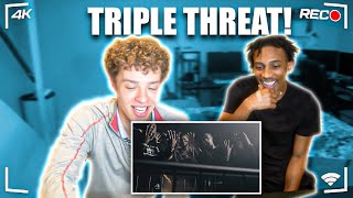 AMERICANS REACT TO CLAVISH x HEADIE ONE x KTRAP  TRIPLE THREAT [upl. by Yatnoj]