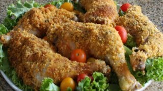 How to Make Oven Fried Chicken Thighs [upl. by Faxan]