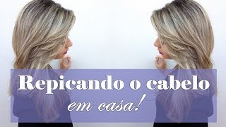 Como cortarrepicar seu cabelo sozinha  por Suenny Sousa [upl. by Samaj]