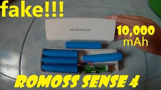 Fake Romoss Sense 4 10000 mah Power Bank Disassembly and Review [upl. by Lynus]