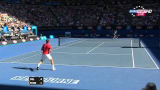 Australian Open 2012 Q F Federer vs Del Potro HD [upl. by Sillihp304]