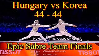 Budapest World Championship 2019 Hungary vs Korea  Mens Sabre Fencing Team [upl. by Atilrac]