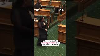 New Zealands youngest MP disrupted the Parliament with a traditional performance… [upl. by Yvon854]