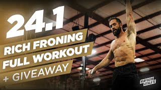 RICH FRONING Full 241 CrossFit Open Workout amp GIVEAWAY [upl. by Ennahgem639]