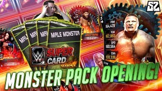 WWE SUPERCARD SEASON 4  MONSTER amp BEAST PACK OPENING CRAZY PULLS [upl. by Rohn]