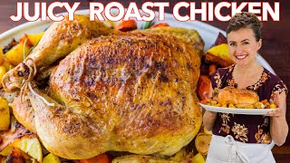 Juicy ROAST CHICKEN RECIPE  How To Cook a Whole Chicken [upl. by Jarietta]