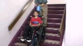 Garaventa stair trac Portable Wheelchair Lift salva escaleras portátil [upl. by Davis]