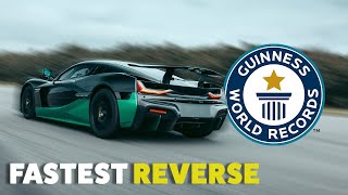 Fastest Speed Driving In Reverse  Guinness World Records [upl. by Iznek]