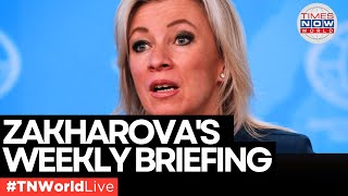 Live Russian Foreign Ministrys Maria Zakharova Weekly Briefing  Zakharova Talks On US Politics [upl. by Ahkeber321]