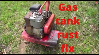 5 HP Briggs ampS Tiller How I fixed rusty fuel tank problems [upl. by Randall]