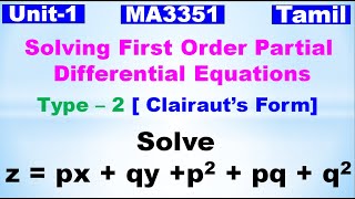 Partial Differential EquationsSolving first Order PDEClairauts FormSolve z px  qy  p2pqq2 [upl. by Gaige]