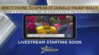 Brett Favre speaks at Donald Trump Rally in Brown Co [upl. by Assyli]