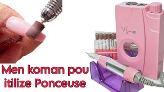 Koman pou itilize ponceuse  sinifikasyon de numero ki sou lime yo NAILS DRILL [upl. by Yee]