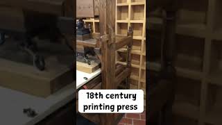 18th century printing press PrintingPress1800sHistoryBritishLibraryBookHistory Booklovers [upl. by Ardnekat]