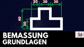 Grundlagen Bemaßung einfach erklärt  technisches Zeichnen  Konstruktionsgrundlagen [upl. by Ashford111]