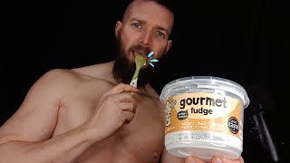 ASMR Yogurt Eating Spoon Licking Whispered [upl. by Aneerahs]