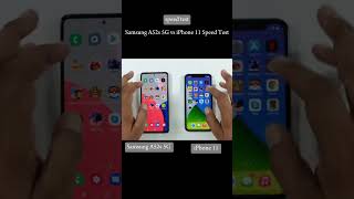 Samsung A52s 5G vs iPhone 11 Speed Test viralvideo smartphone shorts ytshort [upl. by Ramahs]