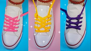 Life hacks 30 simple ways to improve shoelace tying  Shoelace tying tutorial [upl. by Jenn]