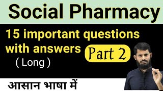 Social pharmacy important questions and answers  Important questions and answers social pharmacy [upl. by Vullo]