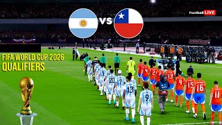 Argentina vs Chile  FIFA World Cup 2026™ Qualifiers  Full Match  Realistic PES Gameplay [upl. by Ritchie]