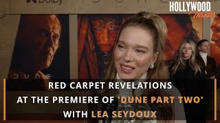 Léa Seydoux Spills Secrets on quotDune Part Twoquot World Premiere  Timothee Chalamet Zendaya [upl. by Fine]