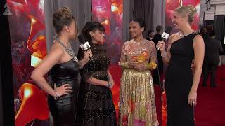 ANOUSHKA SHANKAR amp NORAH JONES Red Carpet Interview  2023 GRAMMYs [upl. by Marabel642]