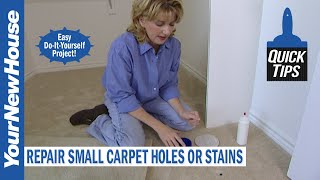 How to Make Small Carpet Repairs  Quick Tips [upl. by Hennahane]