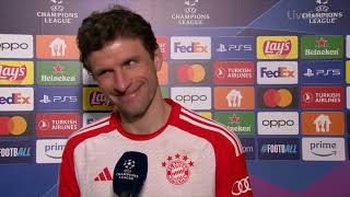 quotWE ARE BACK IN THE RACEquot 👀🏆 Thomas Muller on Tonights Win Being a Turning Point for Bayern [upl. by Hengel]