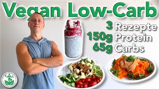 Ein Tag vegan Low Carb  3 schnelle amp einfache Rezepte  Nährwert Analyse amp Tipps 🌱💪📊 [upl. by Mariya738]