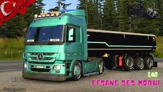 Mercedes Actros v8  ETS 2 148 ses modu  70 Ton Yük  Logitech G923 Shifter Euro Truck Simulator 2 [upl. by Nyliak881]