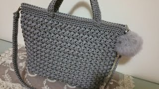 rosaparlato borsauncinetto Borsa Puff uncinettobolsa de crochetحقيبة الكروشيه [upl. by Ahab186]