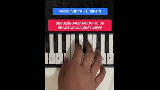 Eminem  Mockingbird  Easy Piano Tutorial viral fyp tiktok [upl. by Vanessa]