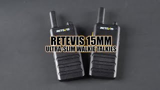 Stay Connected Retevis RT22P 15mm UltraSlim Portable Walkie Talkie [upl. by Hedi862]