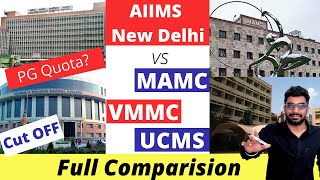 Which is better  AIIMS New Delhi vs MAMC VMMC vs UCMS MAMC vs VMMC  Detailed Analysis  BeWise [upl. by Eilsek]