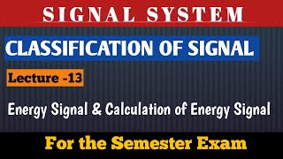 Energy Signal  Calculation of energy Signal [upl. by Nyleimaj777]