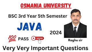 JAVA IMPORTANT QUESTIONS  BSC 5TH SEMESTER [upl. by Dera]