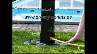 Mobile Gartendusche Outdoor Solardusche Bauanleitung DressyDonuts Das Original [upl. by Jentoft]