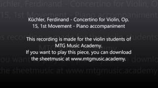 Kuchler Ferdinand Concertino for Violin Op 15 1st Movement Piano accompaniment [upl. by Niles960]