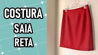 Como fazer saia reta  COSTURA [upl. by Ardnua520]