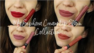 LOOKBOOK  My Sephora Cream Lip Stain Collection ♥ [upl. by Inahteb203]