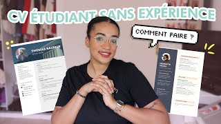 Comment faire un CV pour un JOB ÉTUDIANTS Stage alternance   Avec paspeu dexpérience [upl. by Isied]