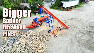 Eastonmade BIGGEST BADDEST Firewood Conveyor Is Here [upl. by Anirbus]