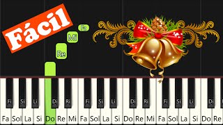 Navidad en Piano 🎹 TUTORIAL  COVER  Notas  Facil [upl. by Comyns]