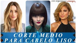 Modelo de cortes de cabelo feminino medio liso 2018 [upl. by Rosalyn195]