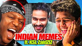 INDIAN REACTS to KSIs Reaction to INDIAN MEMES 🇮🇳  ZaidZIZ [upl. by Tenrag178]