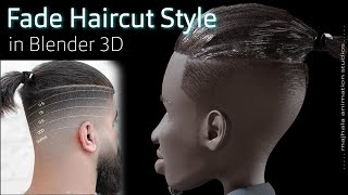 Fade HairCut Style in Blender 3D [upl. by Gaston736]