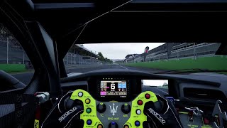 ACC Monza Maserati MC20 GT2 Dry Track Guide Hotlap  Telemetry [upl. by Asilej]