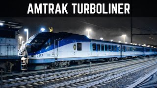 Amtrak Turboliner on the Northeast Corridor [upl. by Eibloc]